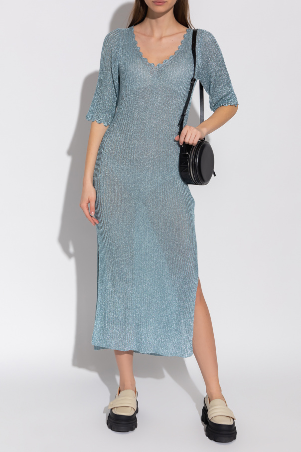 Ganni tech shop knit dress